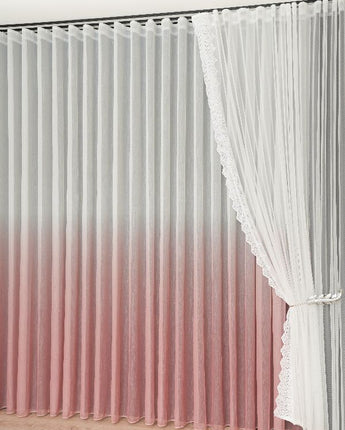 Zavesa roze ombre