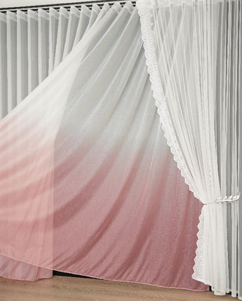 Zavesa roze ombre