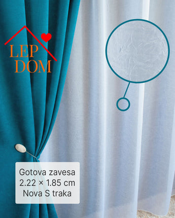 Gotova zavesa gužvani markizet