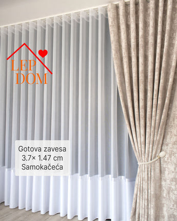 Gotova zavesa Eliza u beloj boji